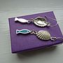 Silver Shell And Fish Earrings, thumbnail 3 of 4