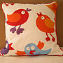 Birds Mini Scatter Cushion With Dotty Back, thumbnail 4 of 5