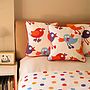 Birds Mini Scatter Cushion With Dotty Back, thumbnail 1 of 5