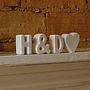 Personalised Ceramic Initials With Heart, thumbnail 6 of 6