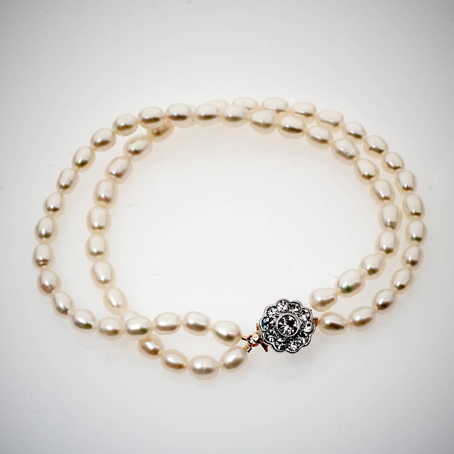 Freshwater Pearl Bracelet With Vintage Clasp By Gillian Million ...