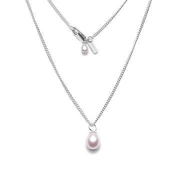Freshwater Pearl Drop Necklace By Baronessa | notonthehighstreet.com