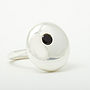 Moon Large Ring With Dark Blue Sapphire, thumbnail 1 of 2