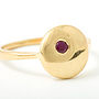 Moon Small Ring With Rubies, thumbnail 1 of 2