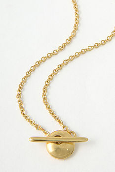 Moon Small Necklace Gold Plated Silver, 2 of 2