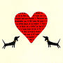 Dachshunds And Heart Card, thumbnail 2 of 3