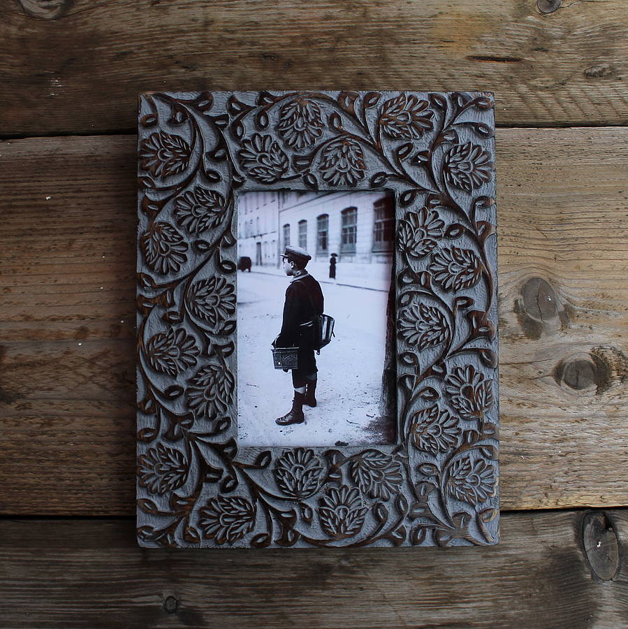 Hand Carved Mango Wood Photo Frame By MöA Design