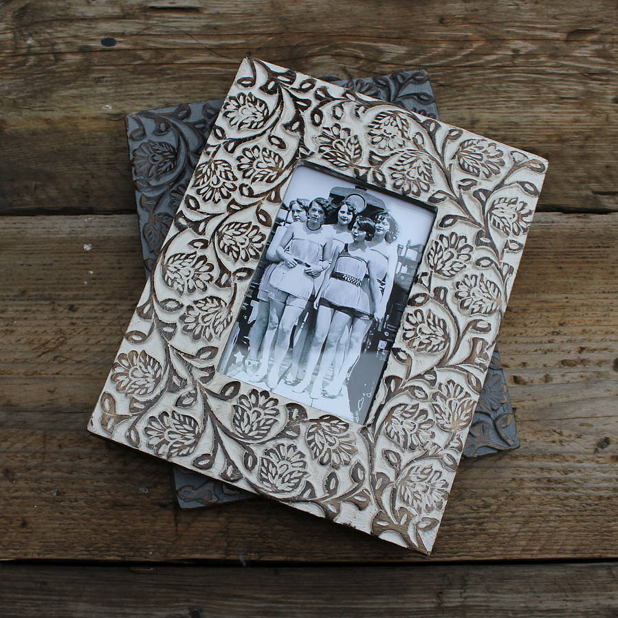 Hand Carved Mango Wood Photo Frame By MöA Design