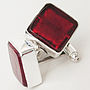 Murano Glass Square Silver Cufflinks, thumbnail 8 of 12