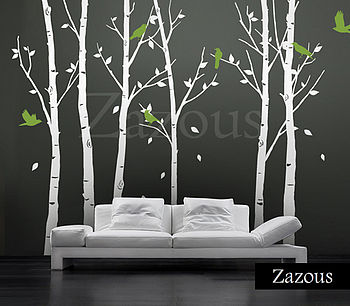 Urban Forest White Wall Stickers, 2 of 4