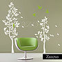 White Trees With Falling Leaves Wall Sticker, thumbnail 2 of 4