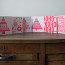 handmade letterpress christmas card pack by allihopa | notonthehighstreet.com