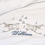 Personalised Embroidered Bird Bedding, thumbnail 3 of 4
