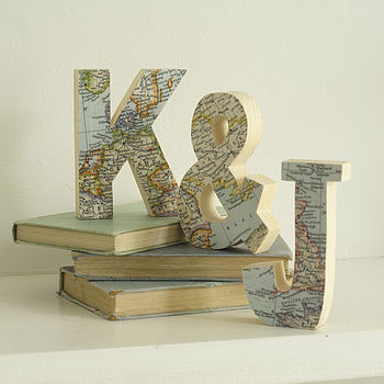 Map Location Set Of Letters Wedding Anniversary Gift, 6 of 8