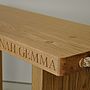 Personalised Solid Oak Bench, thumbnail 11 of 12