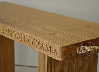 Personalised Solid Oak Bench, 11 of 12