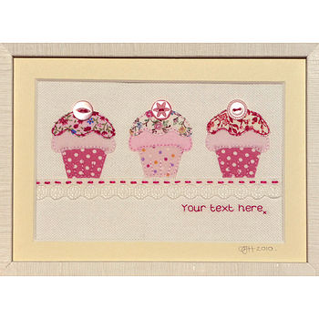 Personalised Embroidered Cupcakes Artwork, 2 of 2