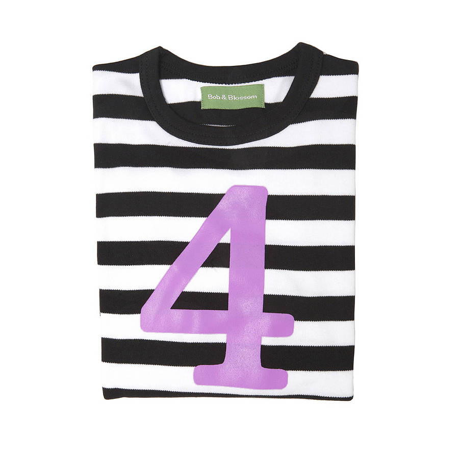 Age And Number Kids T-Shirt By Bob & Blossom | notonthehighstreet.com