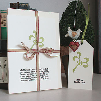 Mistletoe Christmas Card, 3 of 5