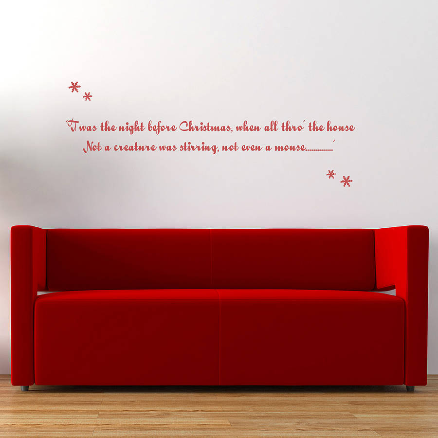 Twas The Night Before Christmas Wall Sticker, 1 of 3