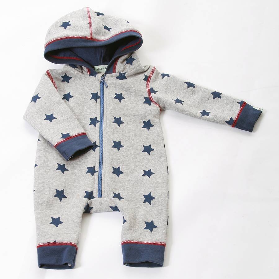 hooded all in one baby suit by award winning lilly + sid ...
