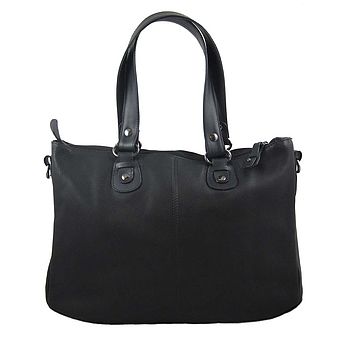 Ladies Leather Laptop Tote Bag With Shoulder Strap, 7 of 9