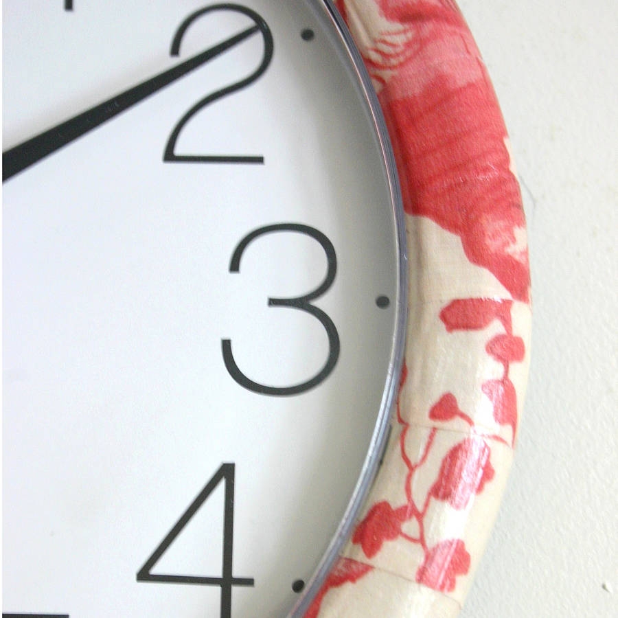 Floral Wall Clock By Little Pieces