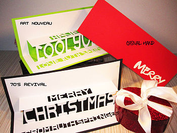 Christmas Text Pop Up Card, 6 of 8