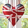 Personalised Union Jack Lavender Filled Heart, thumbnail 1 of 4