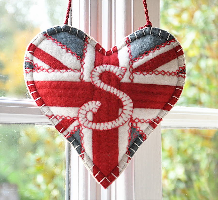 Personalised Union Jack Lavender Filled Heart, 1 of 4