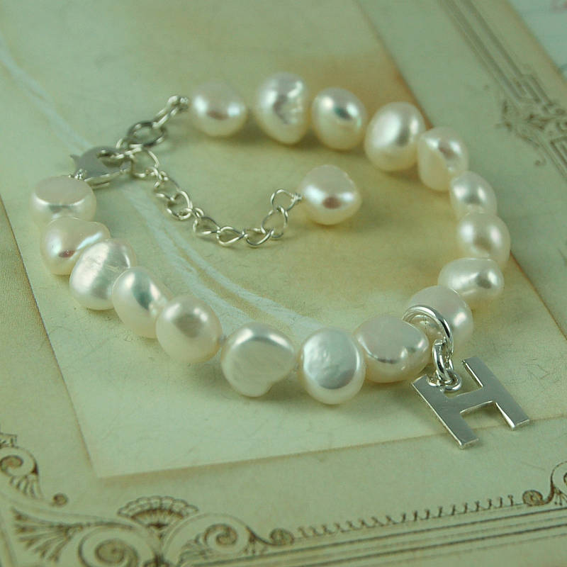 Personalised Girl's Pearl Bracelet By Carriage Trade