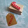 Candy Cane Christmas Rubber Stamp, thumbnail 1 of 4