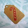 Candy Cane Christmas Rubber Stamp, thumbnail 2 of 4