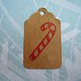 Candy Cane Christmas Rubber Stamp, thumbnail 3 of 4