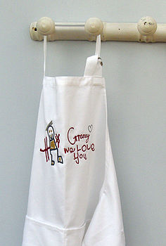 Your Child's Drawing Embroidered On Apron, 3 of 8
