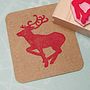 Winter Stag Christmas Rubber Stamp, thumbnail 2 of 3