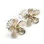 Sterling Silver And 9ct Gold Cherry Blossom Earrings, thumbnail 1 of 2