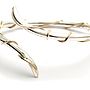 Sterling Silver And 9ct Gold Wrapped Lightning Bangle, thumbnail 1 of 2