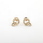 Ball Two Circles Stud Earrings 9ct Gold, thumbnail 1 of 2