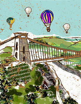 Bristol Print 'Balloons over the Bridge', 2 of 2