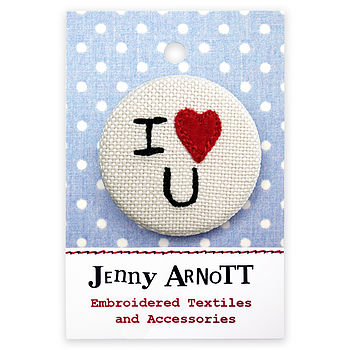 'I Love…' Embroidered Personalised Badge, 6 of 10