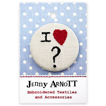 'I Love…' Embroidered Personalised Badge, 8 of 10