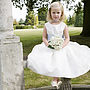 Amy Twinkle Silk Flower Girl Dress With Crystal Trim, thumbnail 1 of 3
