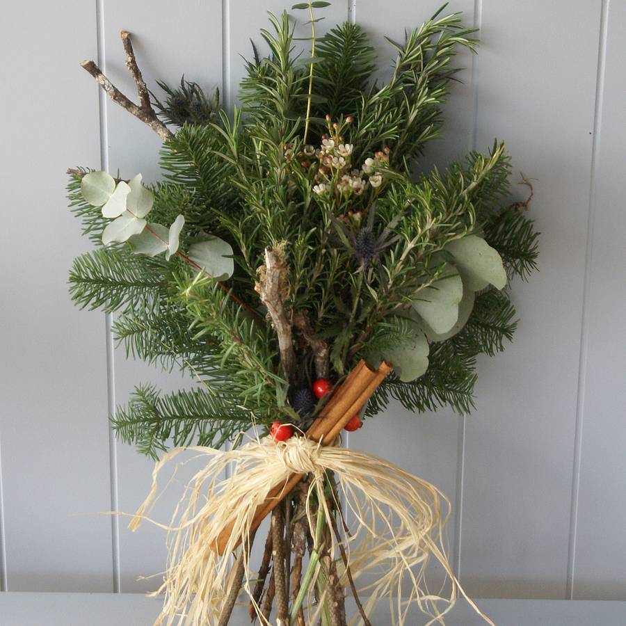 Fresh Rosemary 'Remembrance' Flat Posy By The Artisan Dried Flower
