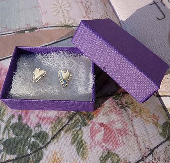 Silver Heart And Bead Earrings, 4 of 4