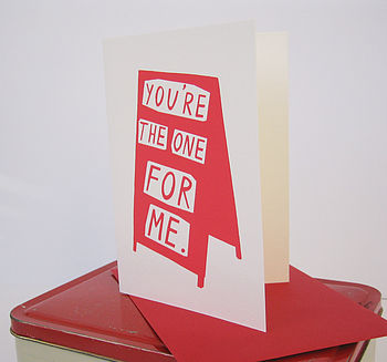 'You're The One For Me' Card, 2 of 4