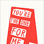 'You're The One For Me' Card, thumbnail 3 of 4