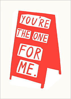 'You're The One For Me' Card, 3 of 4