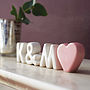Personalised Ceramic Initials With Heart, thumbnail 1 of 6