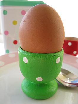 Handpainted Dotty Eggcups, 3 of 3